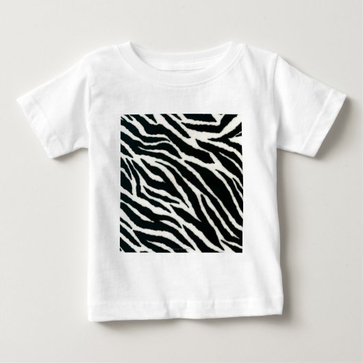 T-shirt Pour Bébé RAB Rockabilly Zebra Imprimer noir et blanc (Devant)