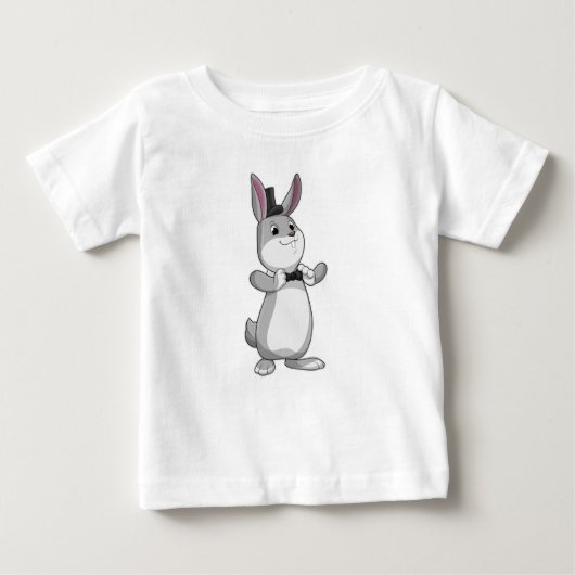 T-shirt Pour Bébé Rabbit avec chapeau et cravate de la ceinture (Devant)