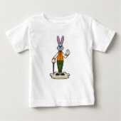 T-shirt Pour Bébé Rabbit en Gentleman avec canne (Devant)