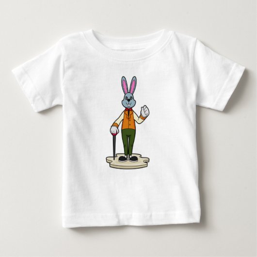 T-shirt Pour Bébé Rabbit en Gentleman avec canne (Devant)