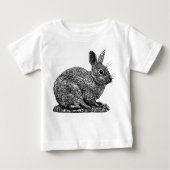 T-shirt Pour Bébé Rabbit - Stylet et dessin style encre (Devant)