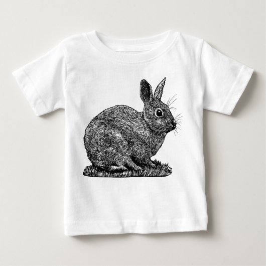 T-shirt Pour Bébé Rabbit - Stylet et dessin style encre (Devant)