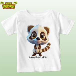 T-shirt Pour Bébé Raccoon 🌲 Woodland Faune mignonne Animal doux