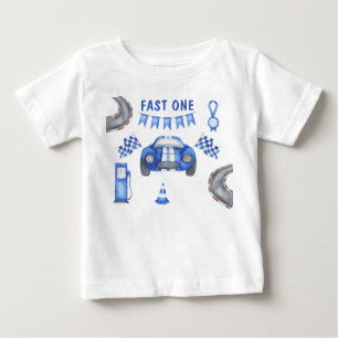 T-shirt Pour Bébé Race Car Première fête d'anniversaire