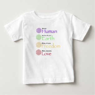 T-shirt Pour Bébé Race : Lieu De Naissance Humaine : Politique De La