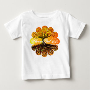 T-shirt Pour Bébé Racines de l'amour Fleur fille personnalisée Année