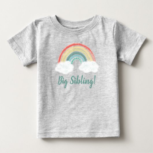 T-shirt Pour Bébé Rainbow Big Sibling (Devant)