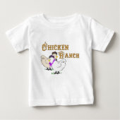 T-shirt Pour Bébé Ranch de poulet (Devant)