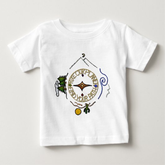 T-shirt Pour Bébé Randonnée Notre Planète Hiker's Soul Compass (Devant)