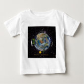 T-shirt Pour Bébé Randonnée Notre Planète Hiker's Soul Compass Space (Devant)