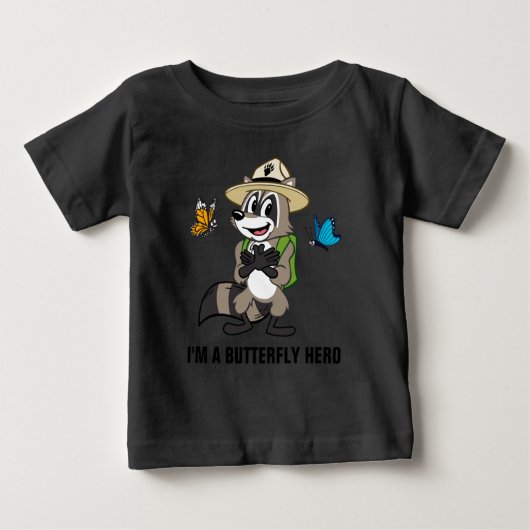 T-shirt Pour Bébé Ranger Rick | Héros papillon - Panneau papillon (Devant)