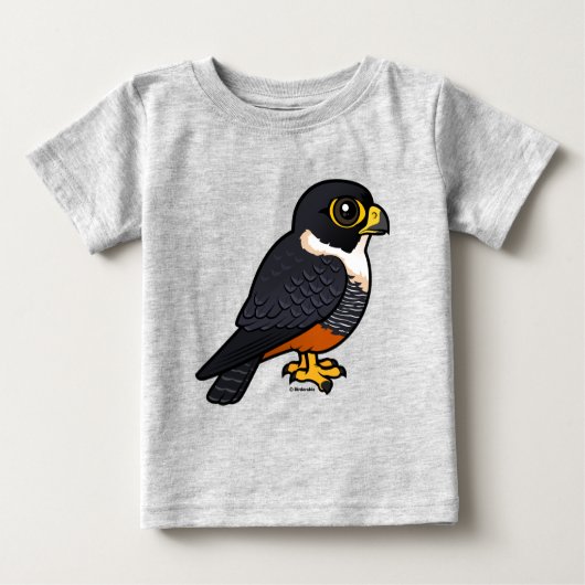 T-shirt Pour Bébé Rapporteure de caricatures de faucon de chauve-sou (Devant)