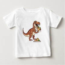 Raptor dinosaure mangeant pizza, Cadeau d'annivers