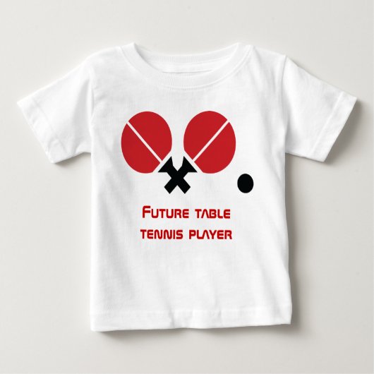 T-shirt Pour Bébé Raquettes de ping-pong, ballon (Devant)