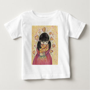 T-shirt Pour Bébé Rassembler Coeurs d'Amour Art Chemise personnalisé