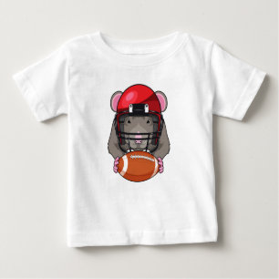 T-shirt Pour Bébé Rat au football