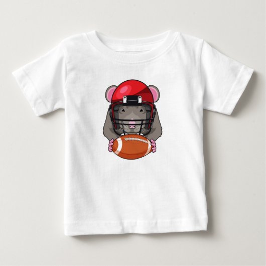 T-shirt Pour Bébé Rat au football (Devant)