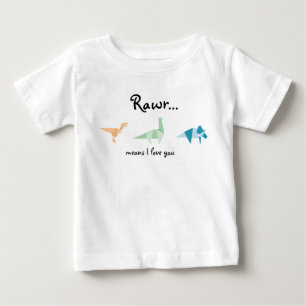 T-shirt Pour Bébé Rawr Abstrait Signifie Que Je T'Aime En Dinosaures