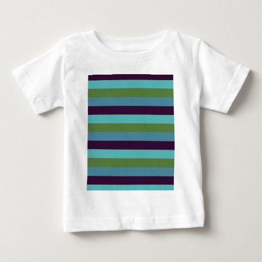 T-shirt Pour Bébé Rayures d'harmonie côtière (Devant)