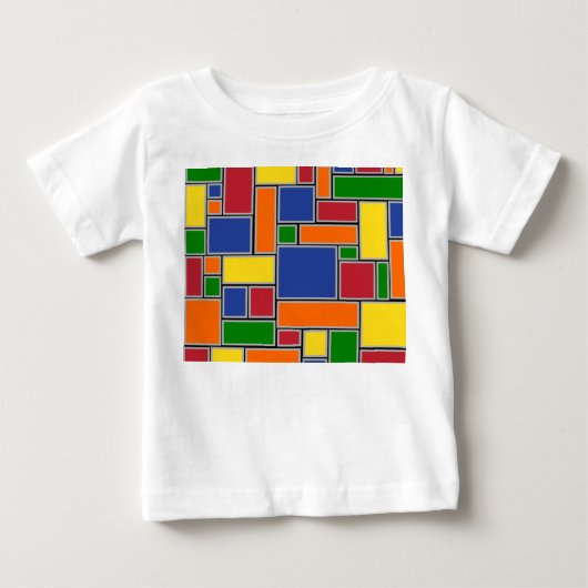 T-shirt Pour Bébé Rectangles colorées (Devant)