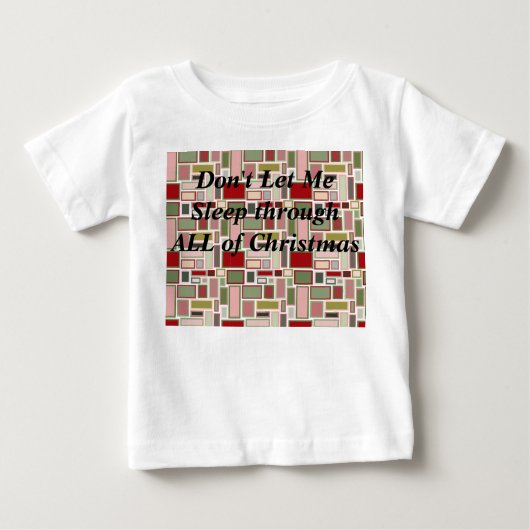 T-shirt Pour Bébé Rectangles de Noël Boho (Devant)