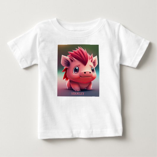 T-shirt Pour Bébé Red BABY Razorback (Devant)
