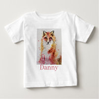 Red Fox Watercolor Premier anniversaire Baby Boys