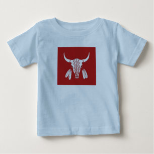 T-shirt Pour Bébé Red Ghost Dance Buffalo bébé bleu T-shirt