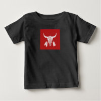 Red Ghost Dance Buffalo bébé noir T-shirt