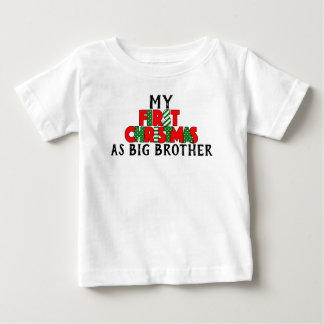 T-shirt Pour Bébé Red & Green Premier Noël pour Big Brother