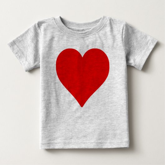T-shirt Pour Bébé Red Heart Shape Love Classic Simple Minimalisme (Devant)