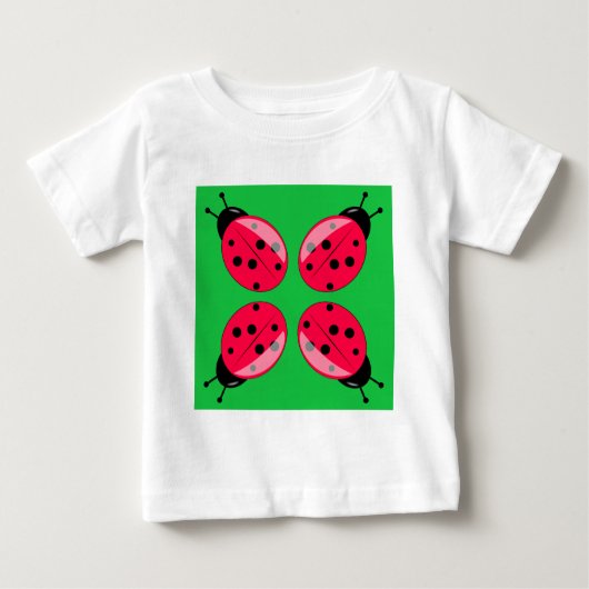 T-shirt Pour Bébé Red Ladybugs (Devant)