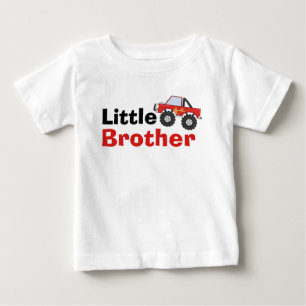 T-shirt Pour Bébé Red Monster Truck Little Brother