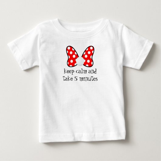 T-shirt Pour Bébé Red polka dots vibrant Ribbon (Devant)