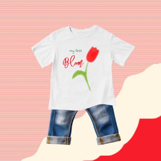 T-shirt Pour Bébé Red tulip