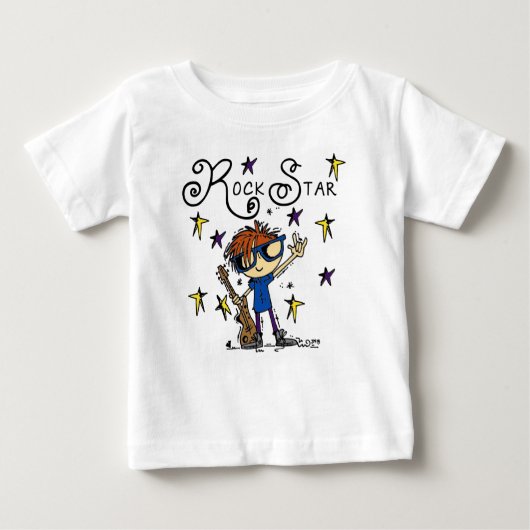T-shirt Pour Bébé Redhead Boy Rock Star (Devant)
