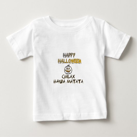 T-shirt Pour Bébé Refroidissez et détendez-vous Happy Halloween Coll (Devant)