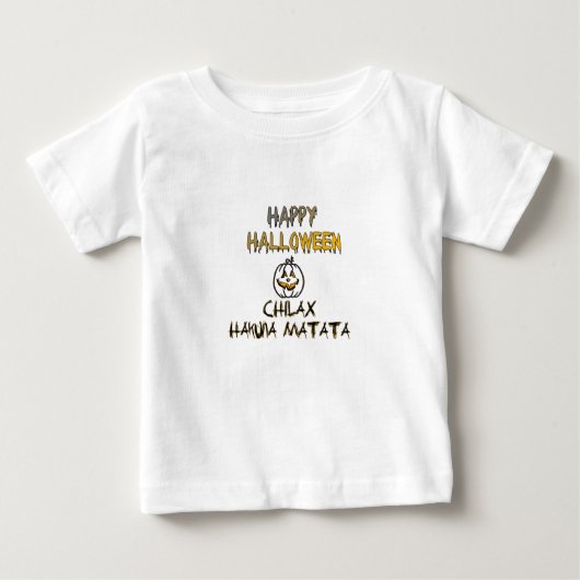 T-shirt Pour Bébé Refroidissez et détendez-vous Happy Halloween Coll (Devant)