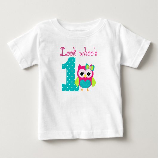T-shirt Pour Bébé Regard nommé fait sur commande whoo un (Devant)