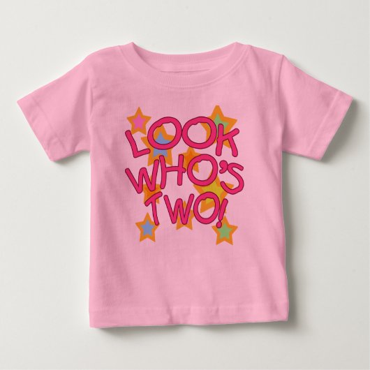 T-shirt Pour Bébé Regardez qui est deux ! (Devant)