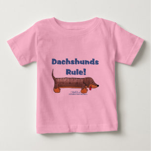 T-shirt Pour Bébé Règle Dachshunds