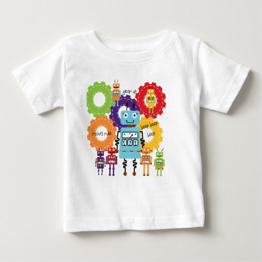 T-shirt Pour Bébé Règle de robots (Devant)
