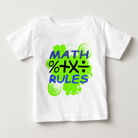 T-shirt Pour Bébé Règles mathématiques (Devant)