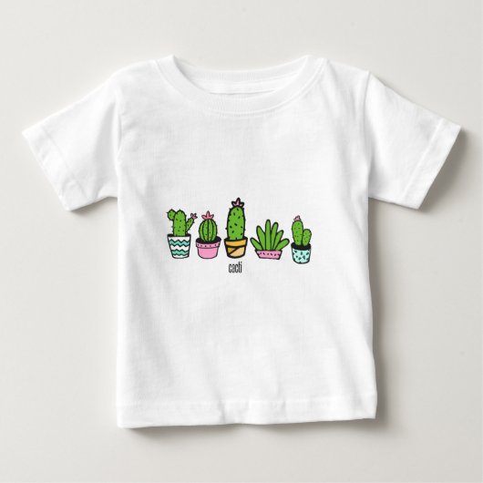 T-shirt Pour Bébé regroupement de cactus (Devant)