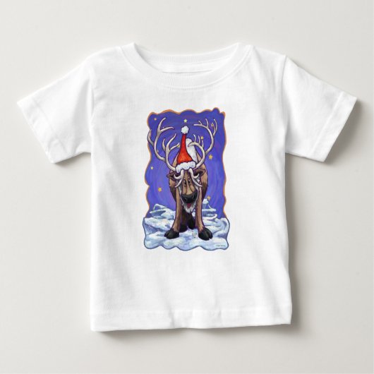 T-shirt Pour Bébé Reindeer Holiday (Devant)