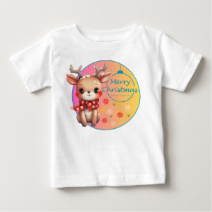 T-shirt Pour Bébé Reindeer Joy : Le thé de Noël parfait