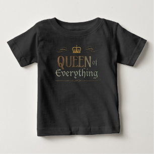 T-shirt Pour Bébé REINE de tout - Grand Couronne royale médiévale