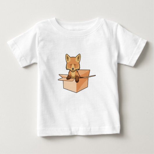 T-shirt Pour Bébé Renard comme bébé dans la boîte (Devant)