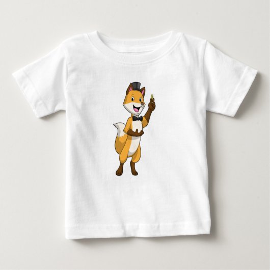 T-shirt Pour Bébé Renard comme marié avec alliance (Devant)
