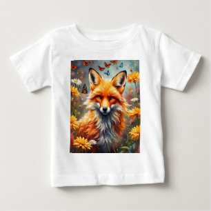 T-shirt Pour Bébé Renard dans la prairie